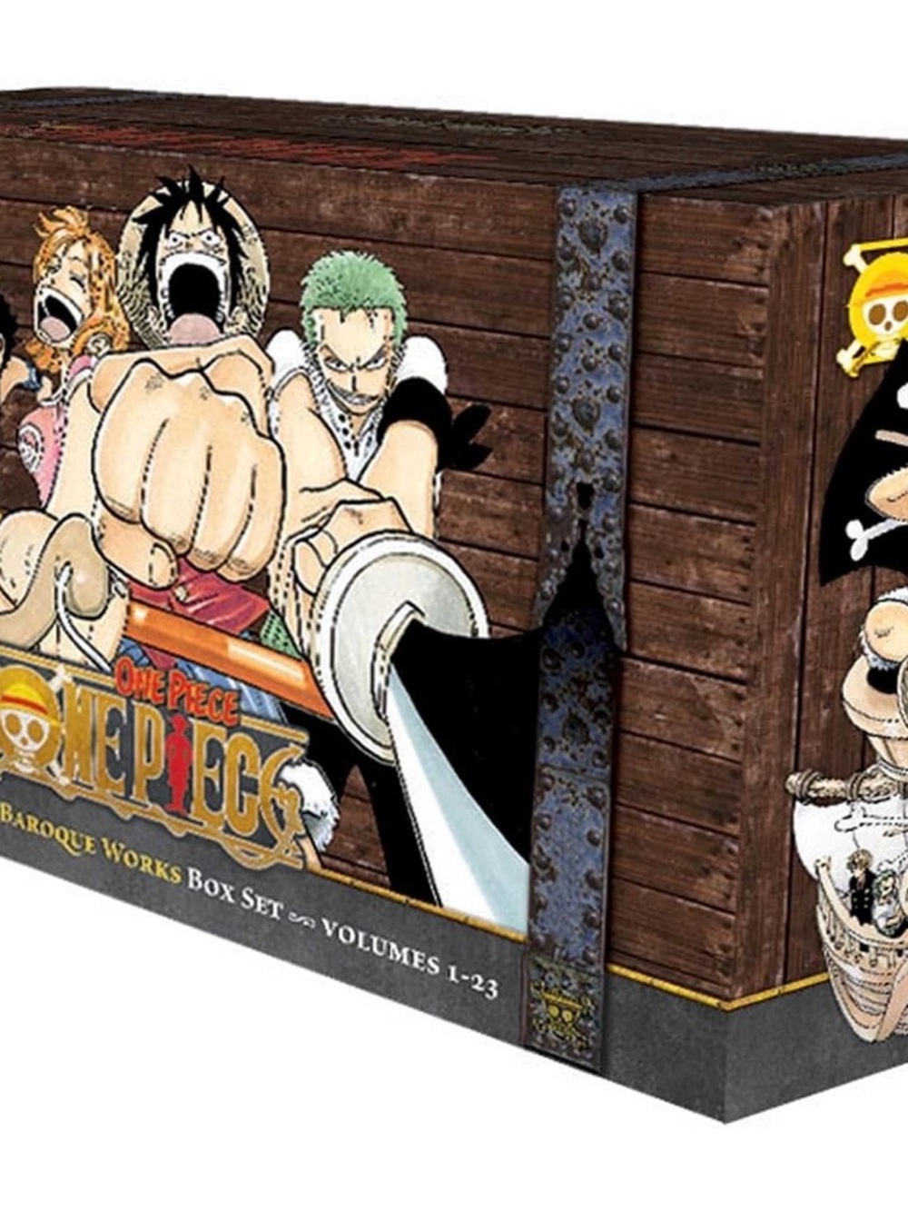 Onepiece Wooden-Style Anime Box Set with Colorful Character Art